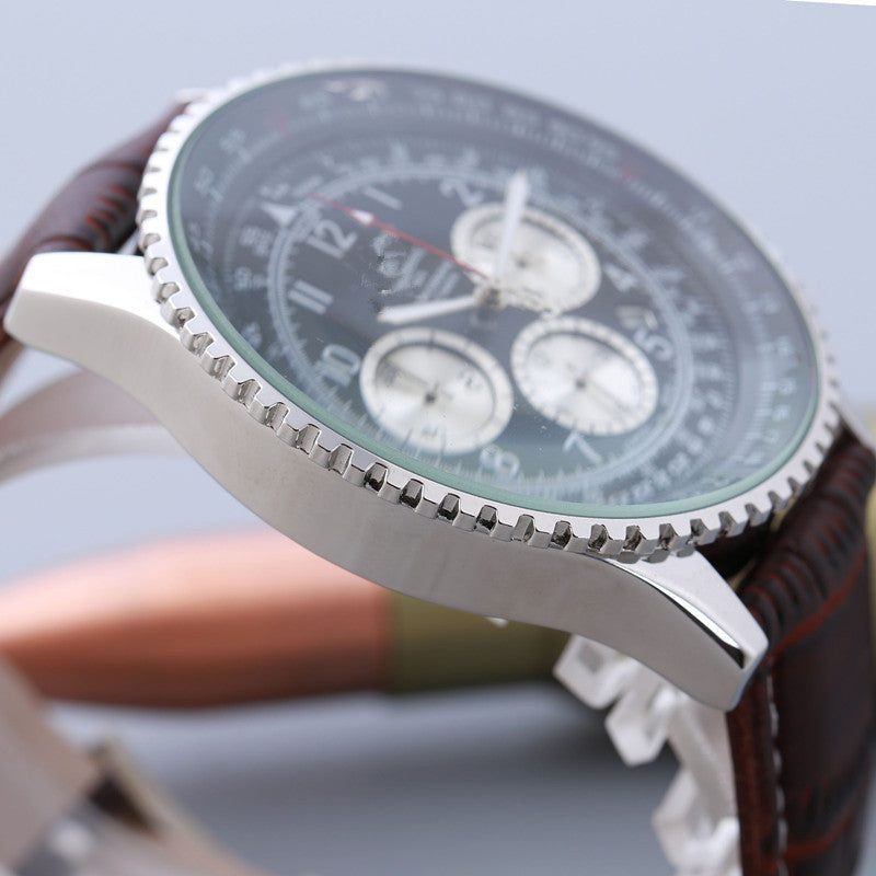 pin quartz watch with calendar