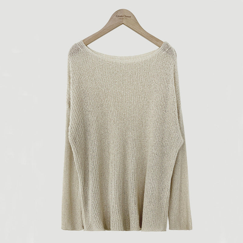 Solid Color Loose And Idle Sun Protection Long Sleeve Blouse Casual