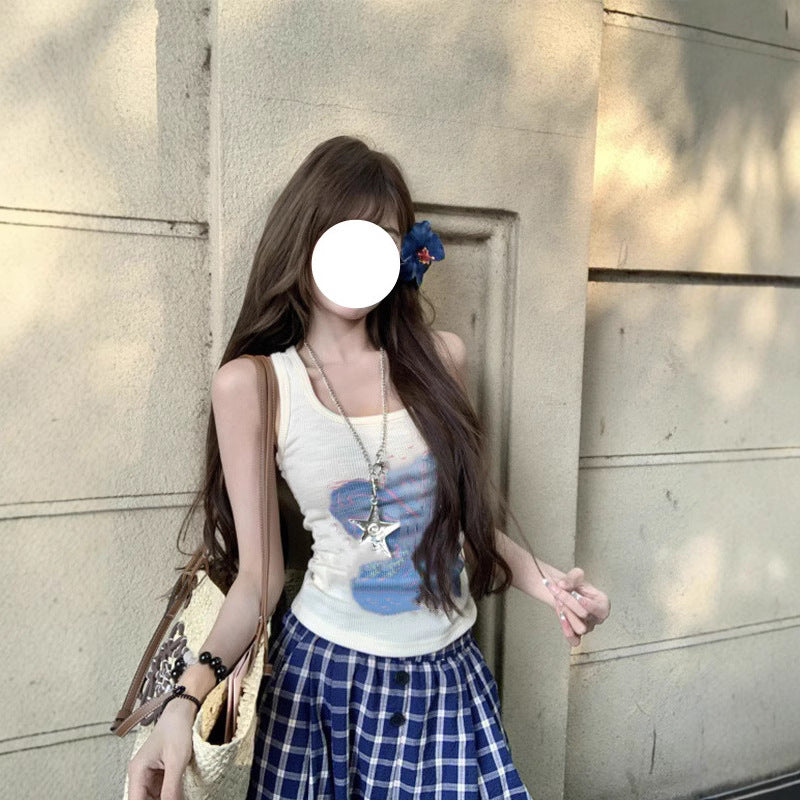 American-style Retro Spicy Girls Little Orchid Camisole For Women