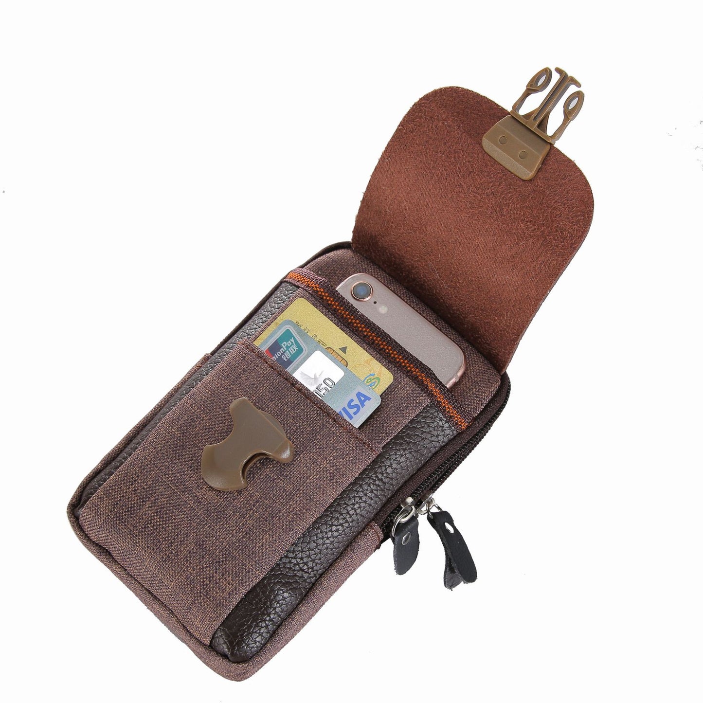 Men's Fashion Casual Double Zipper Coin Purse