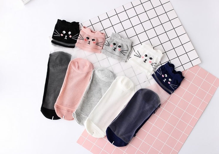 Smooth As Silk Cat Socks