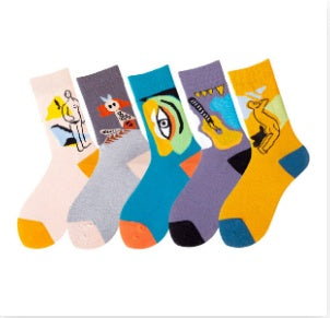 Autumn Socks Female European And American Cartoon Anime Stockings
