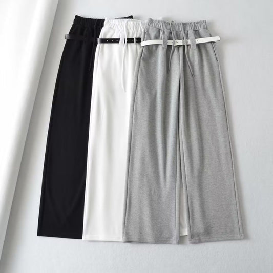 Autumn Women's American Hot Girl Belt Casual Pants