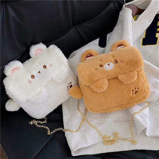 Cartoon Girl Heart Hair Mobile Phone Messenger Bag