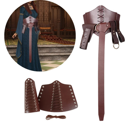 Retro Wide Belt Knight Armor Viking Costume Props