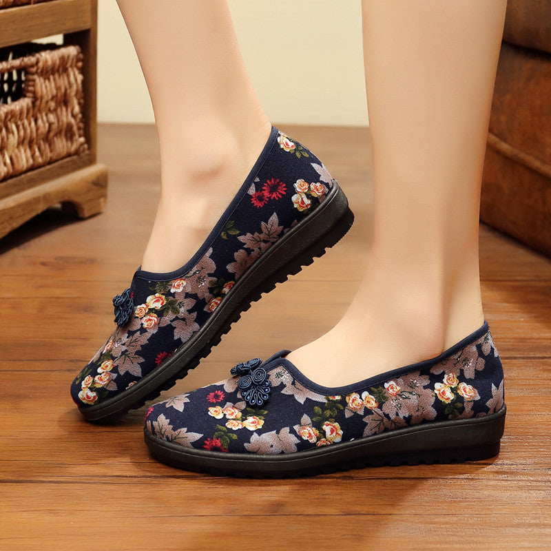 Women's Folk Style Casual Dance Flat Shoes
