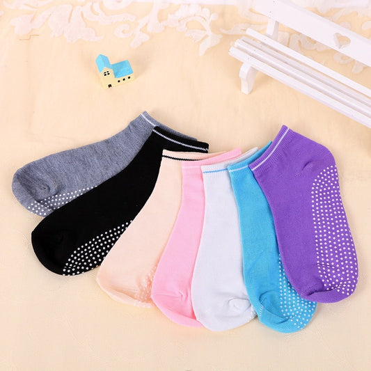 Pure color massage floor socks casual ladies