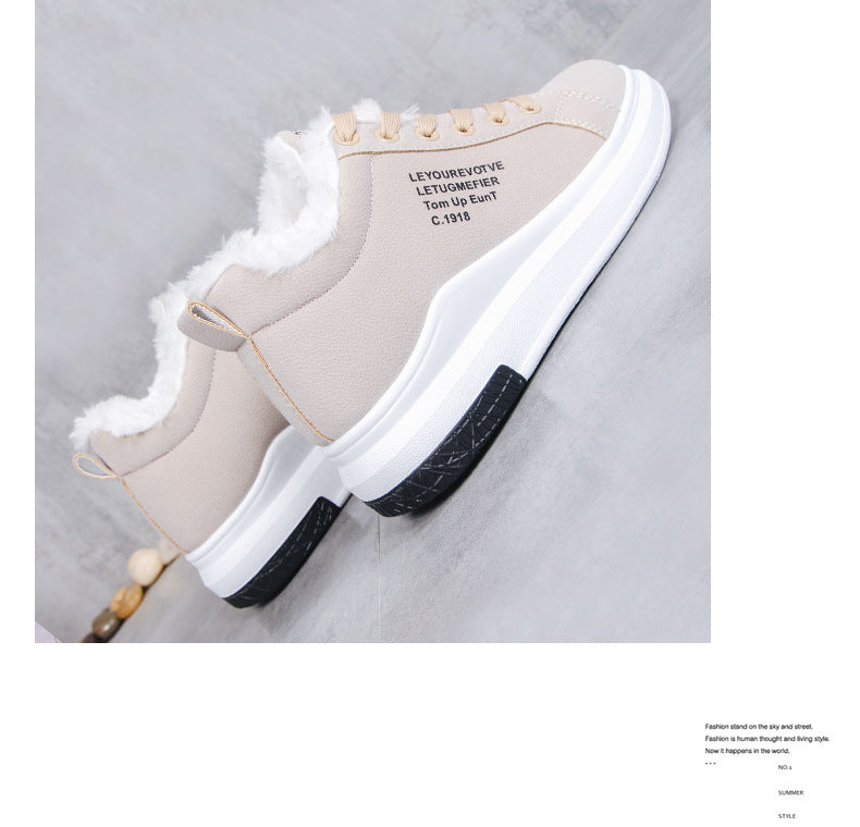 Plus velvet thick warm board shoes