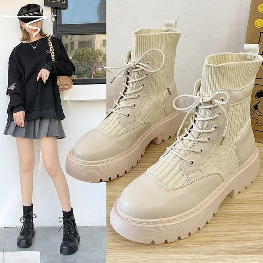 Summer Short Boots With Thin Ventilation And Thick Soles
