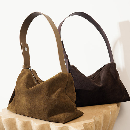 Womens Genuine Leather Bag High-Gloss Matte Cowhide Tote