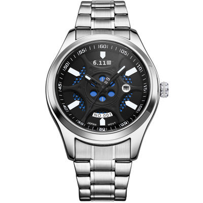 Lightwave Waterproof Energy Saving Environmental Protection Men's Steel Band Watch