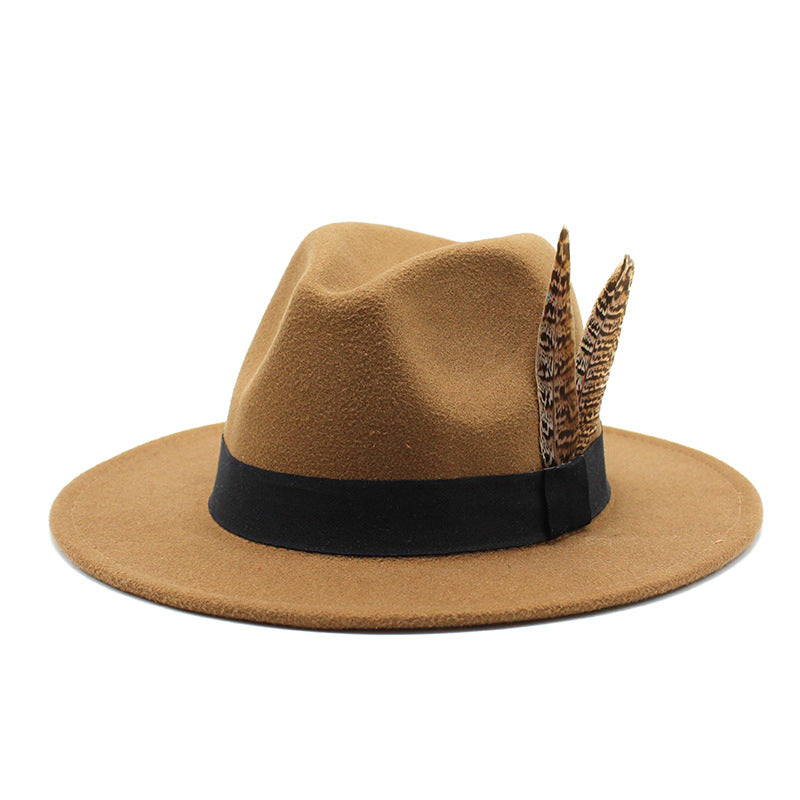 British Style Versatile Flat Border Jazz Hat Woolen