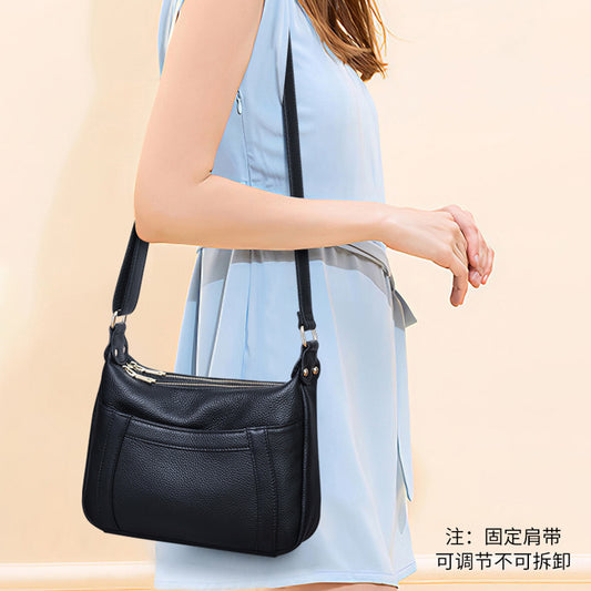 First Layer Cowhide Mother Bag Large Capacity Shoulder Bag