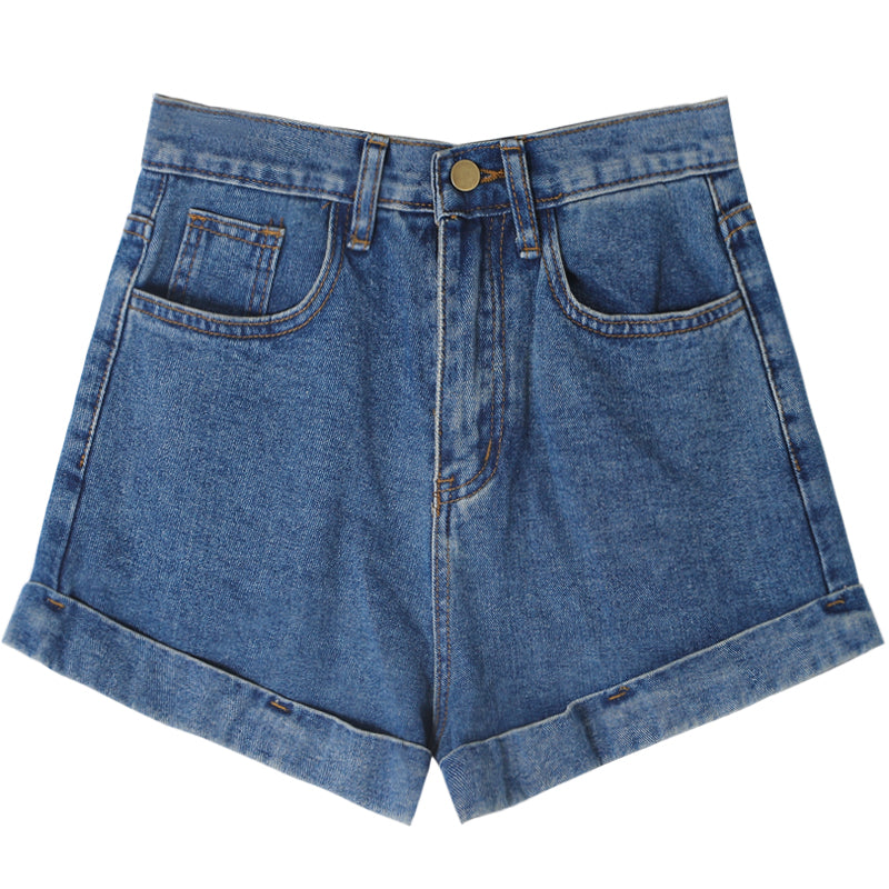 Women's High Waist Denim Shorts With A Sense Of Niche Design