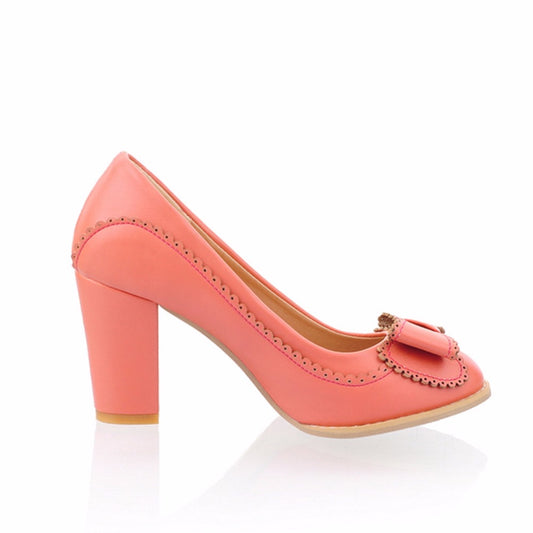 Bow lace single shoes candy shoes