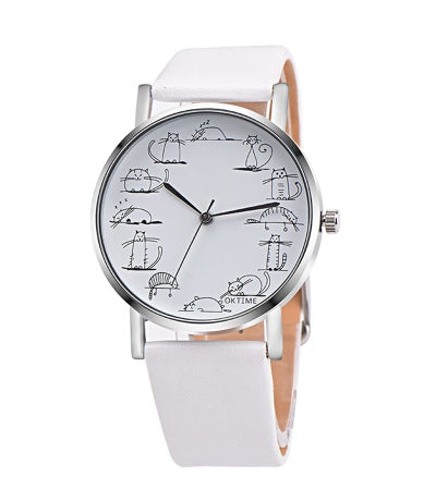 Lazy Cute Cat  Female  Child Student Watch