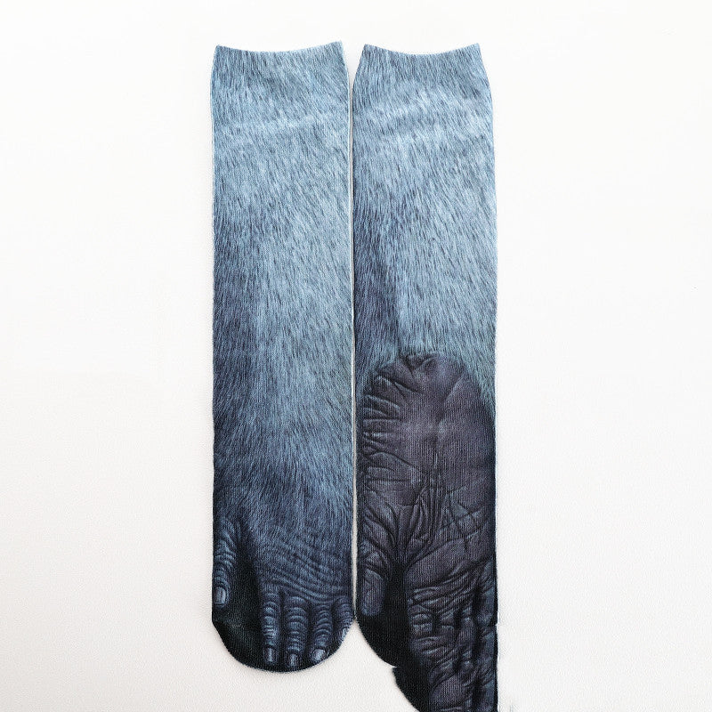 Heat Transfer 3D Printing Socks Animal Hoof Long Tube