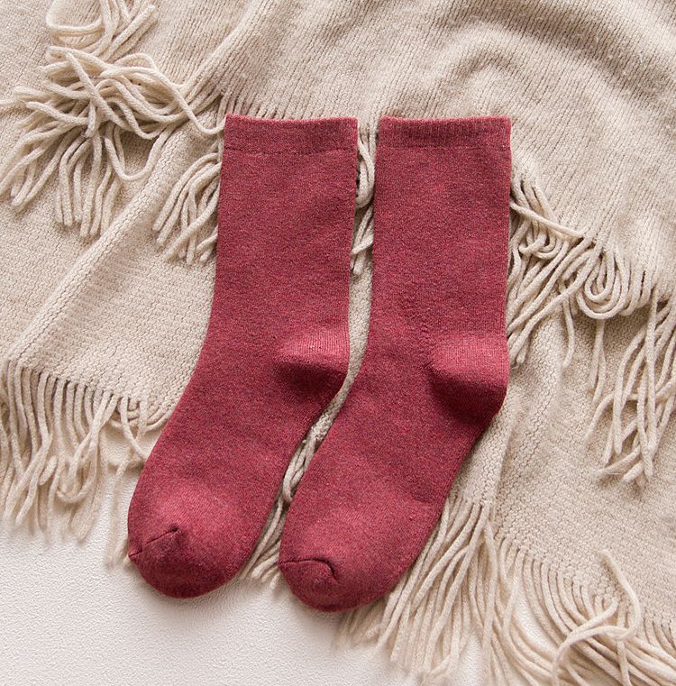 Pure cotton thickened women's towel socks