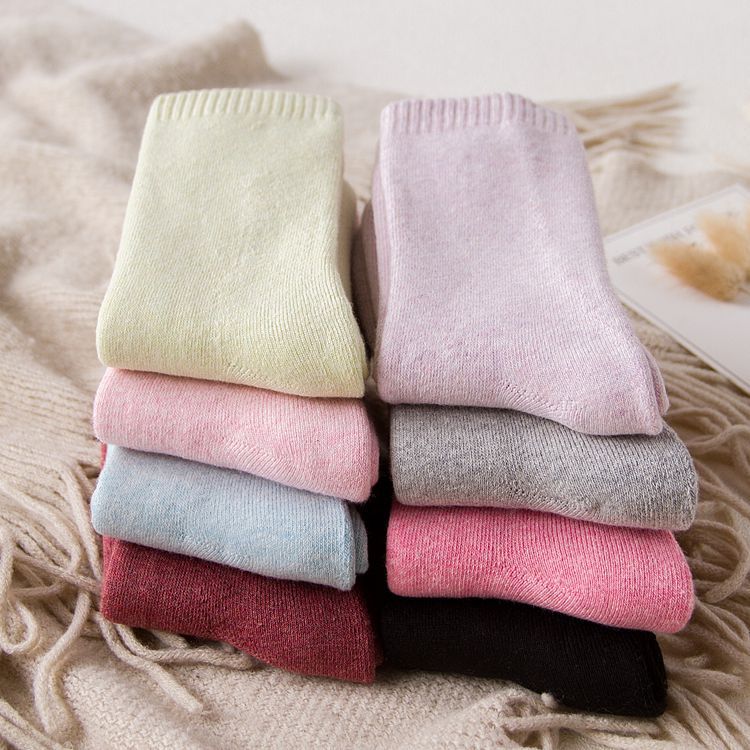Pure cotton thickened women's towel socks