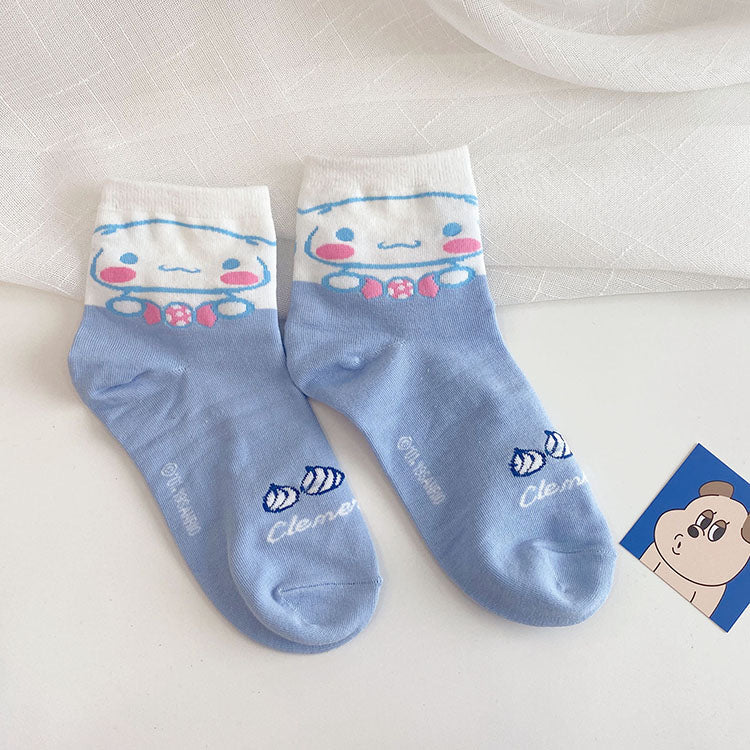 Lady cartoon dog socks