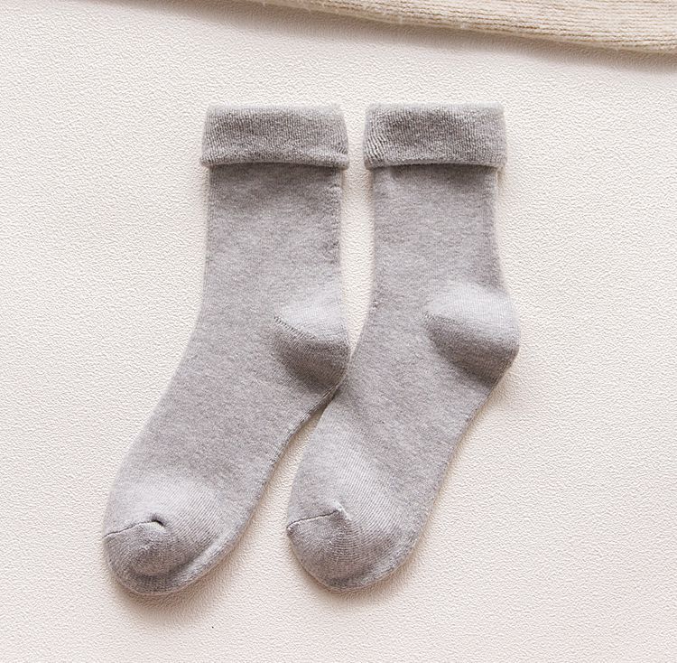 Pure cotton thickened women's towel socks