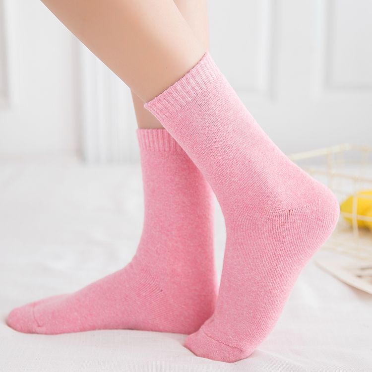Pure cotton thickened women's towel socks