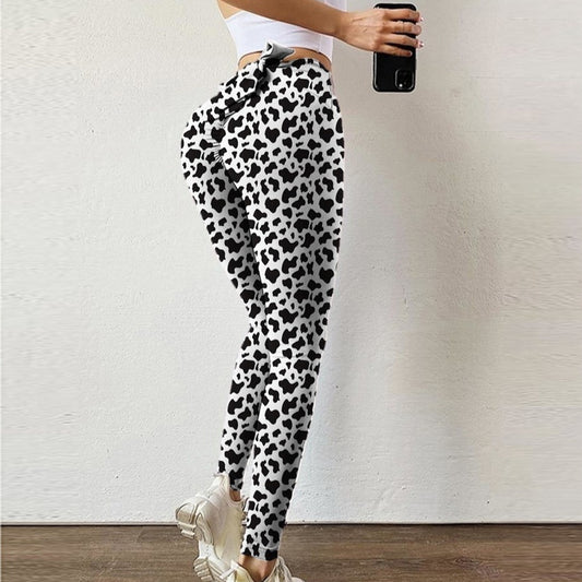 Cows Pattern Yoga Workout Pants Women