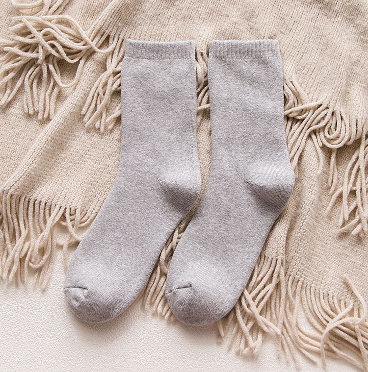 Pure cotton thickened women's towel socks
