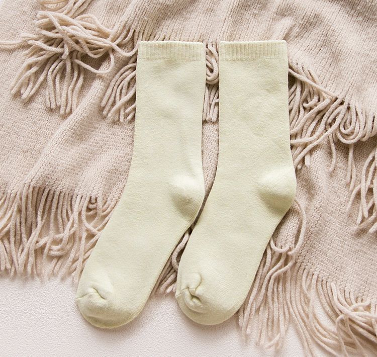 Pure cotton thickened women's towel socks