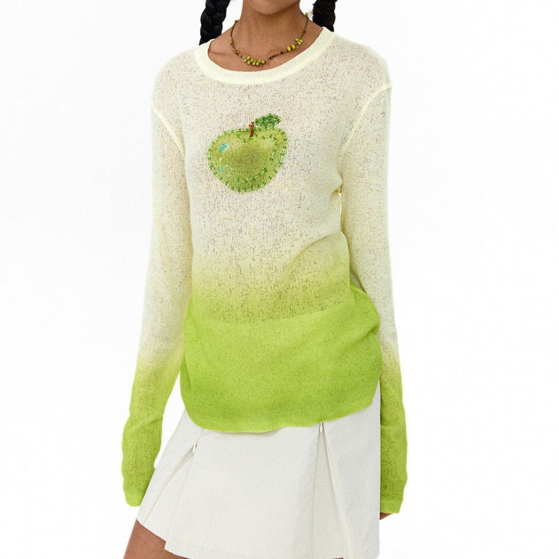 Women's Relaxed-Style Slimming Long-Sleeve Knit Sweater