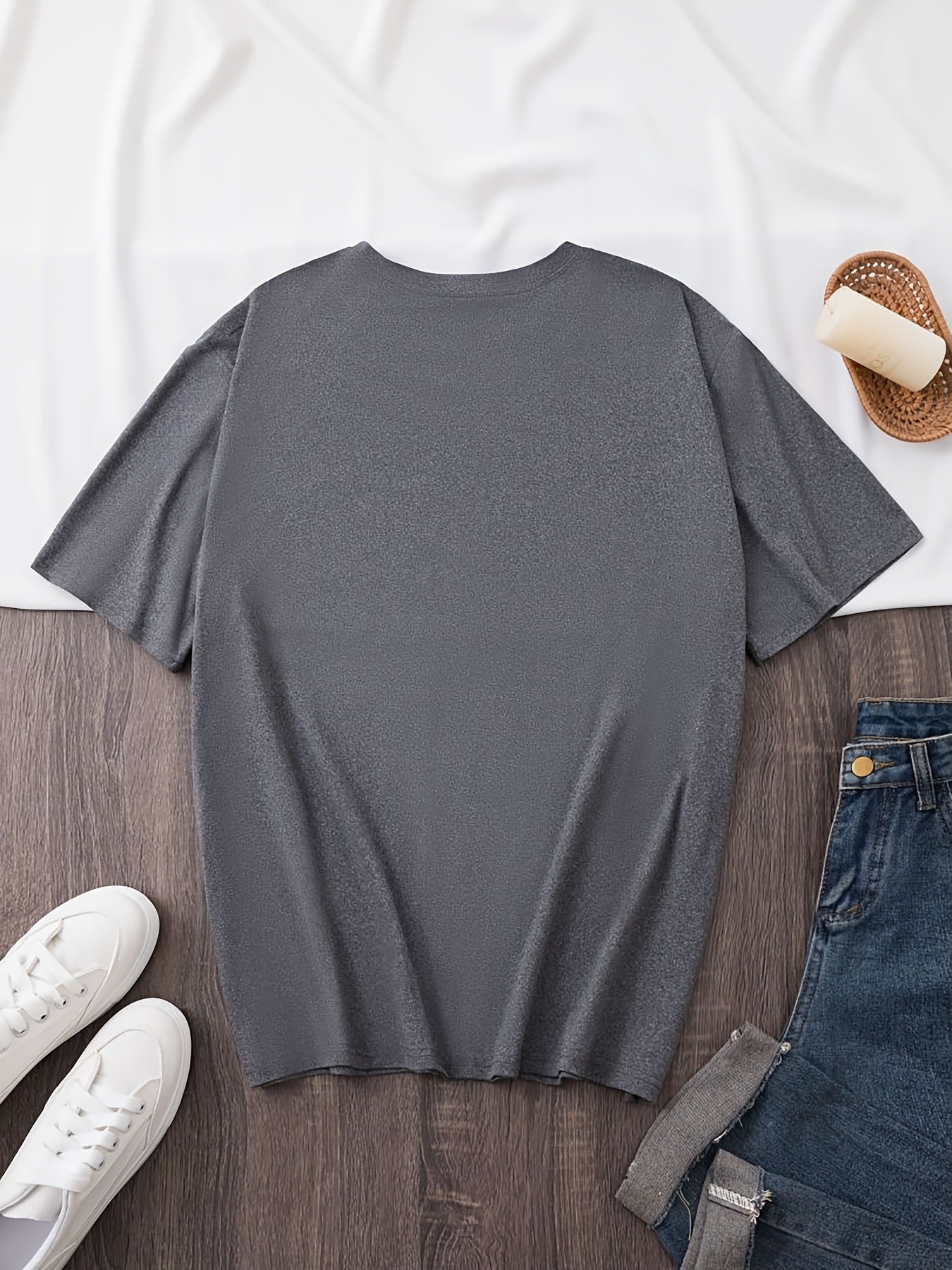 Letter Print Short-sleeve Casual Short Sleeve Round Neck Women's Clothing