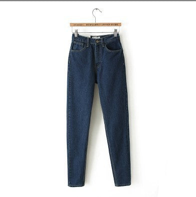 Washed high-rise jeans