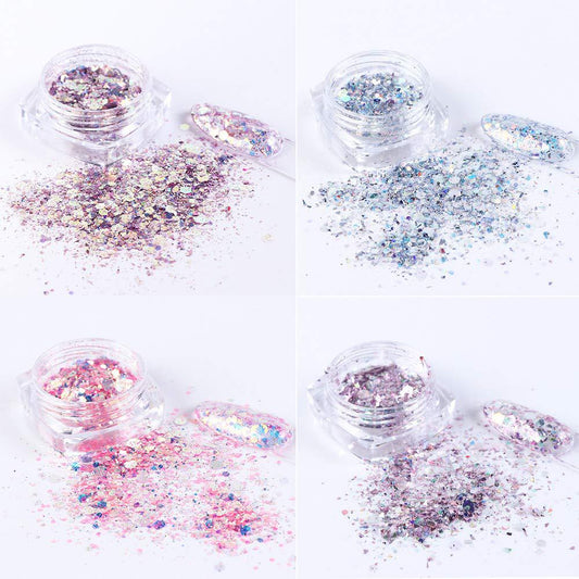 Bright glitter laser sequins