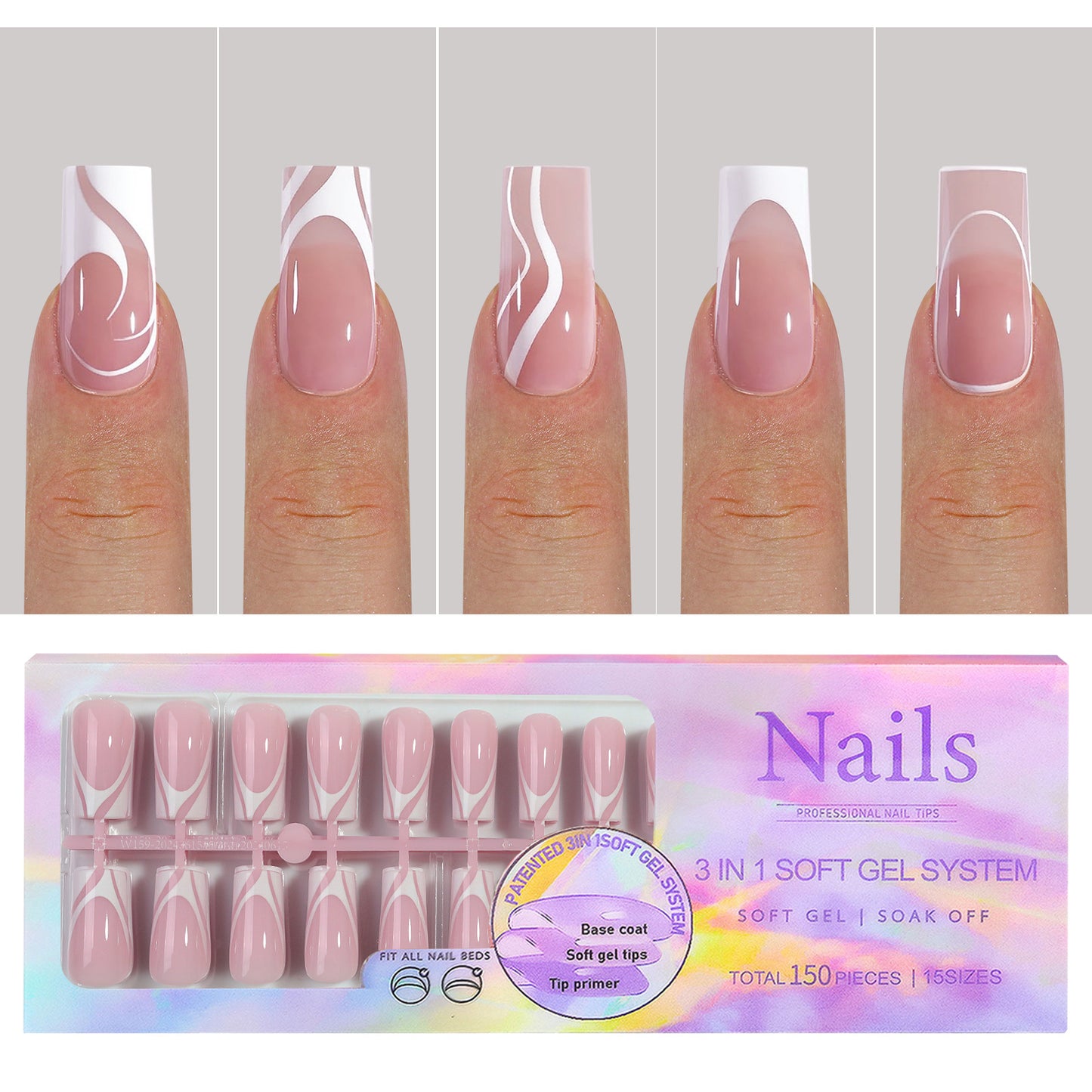 Manicure Wear Nail French Seamless Wear Nail Detachable