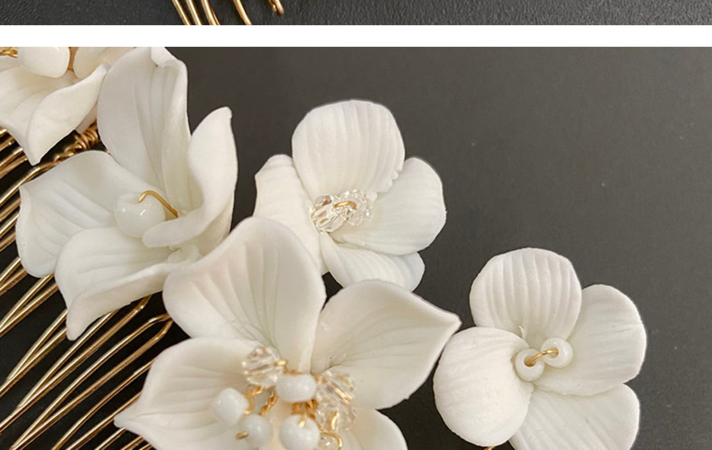 Bridal Headwear Accessories White Ceramic