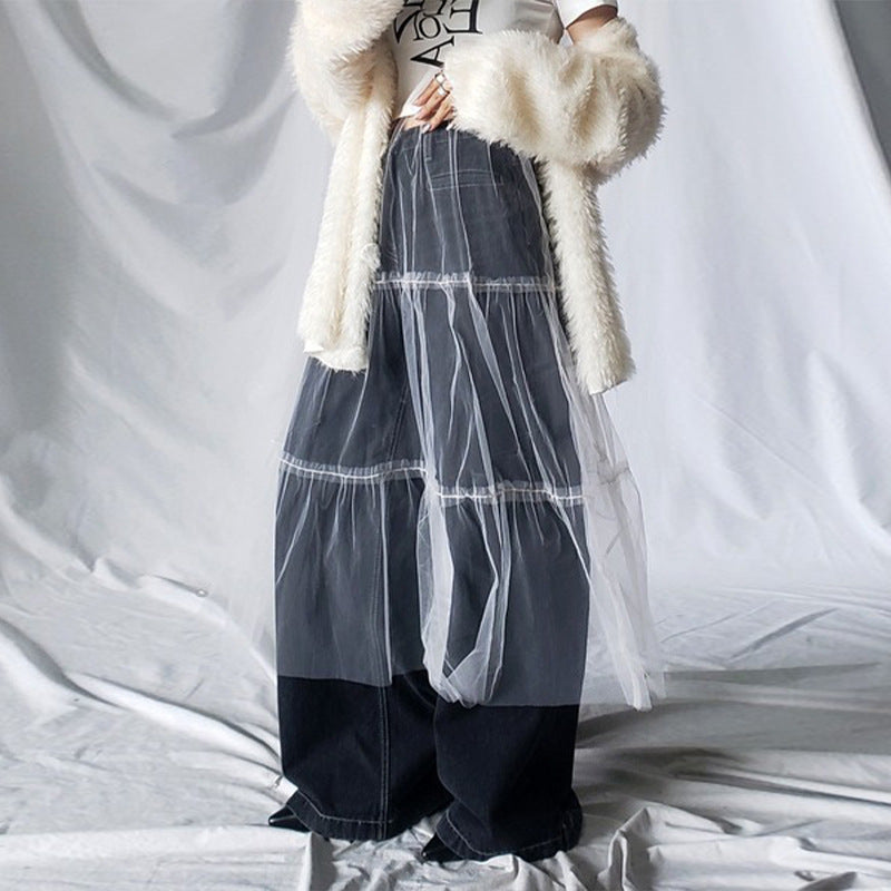 Women's Fashion Mesh A- Line Skirt
