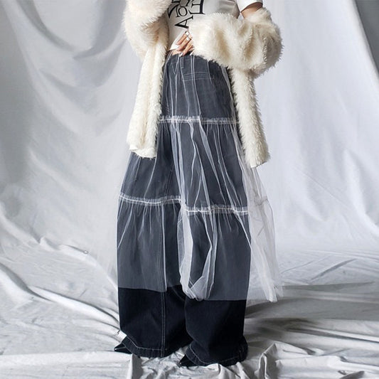 Women's Fashion Mesh A- Line Skirt