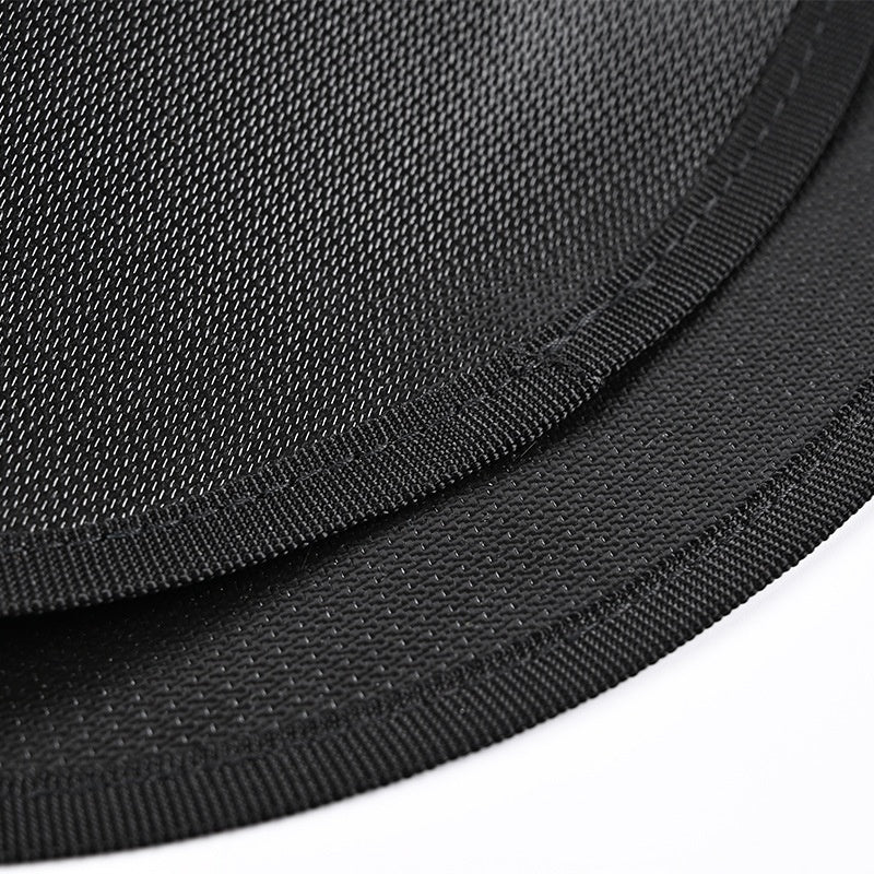 Black Round Barbecue Mat Fireproof Pad High Temperature Resistant Oil Resistant Flame-proof Mat Camping