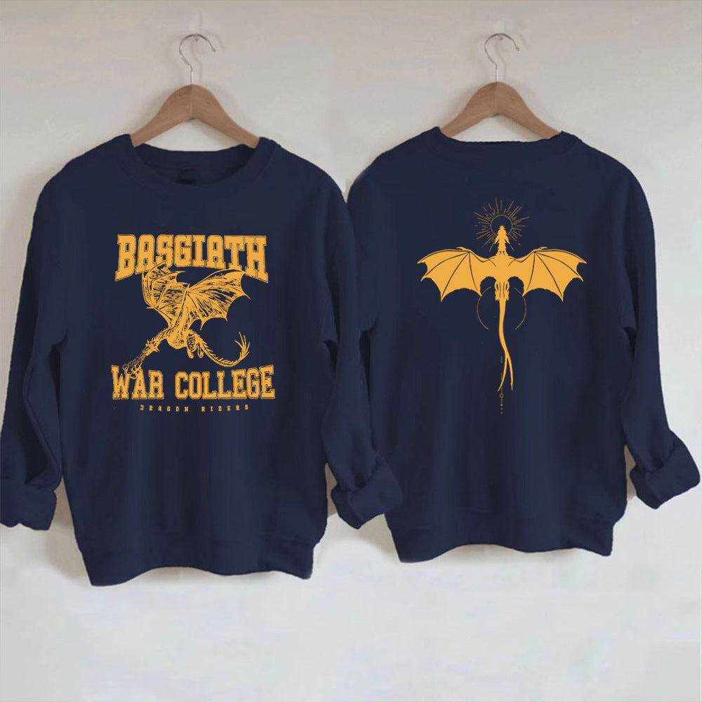 Vintage Fourth Wing Sweatshirt Dragon Rider 2 Side Print Bas