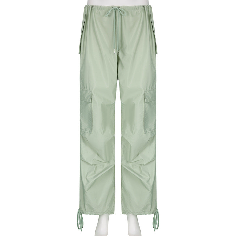 Casual Loose Low Waist Drawstring Trousers