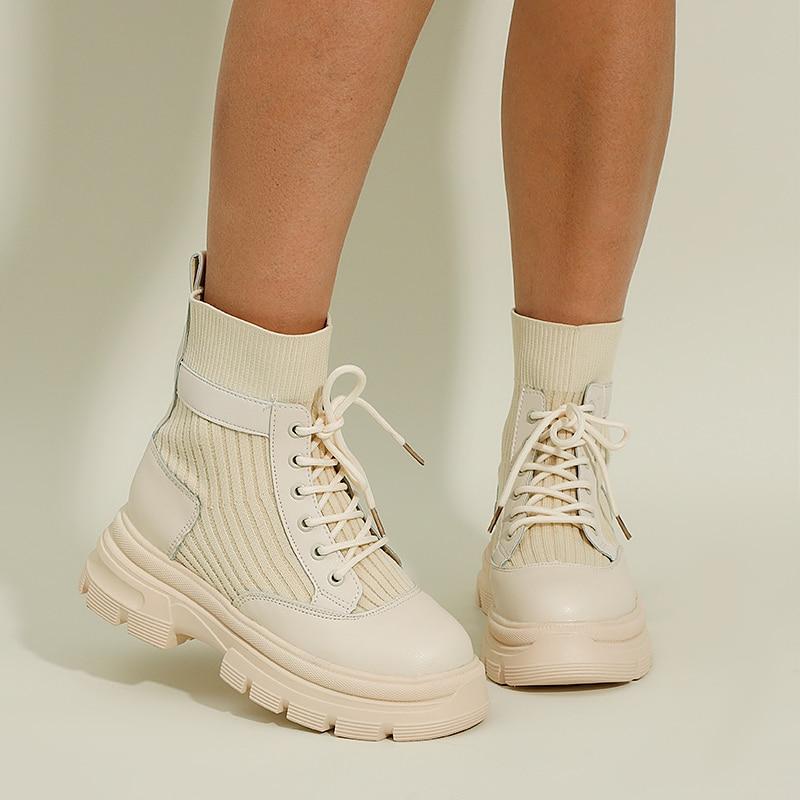 Spring And Autumn Single Boots, Thick Soled And Thick Heel Short Boots