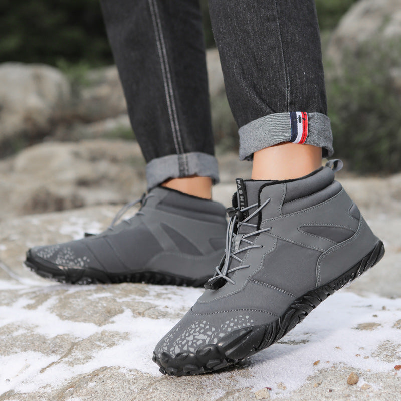 Fleece-lined Waterproof Snow Boots Warm Breathable High-top Casual Cotton Shoes
