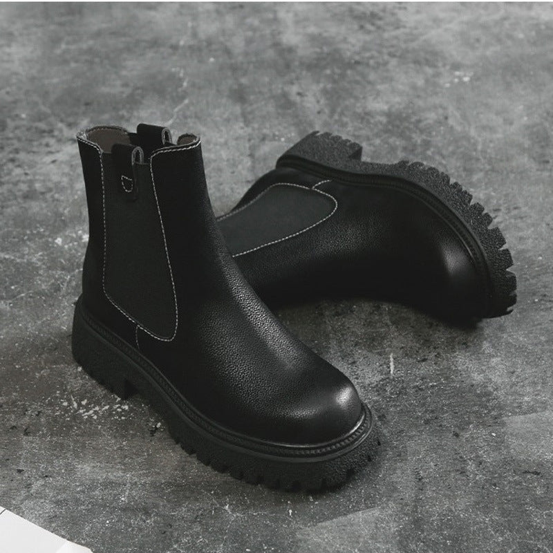 Retro Martin Boots Women's Thick-soled Thick HeelShort