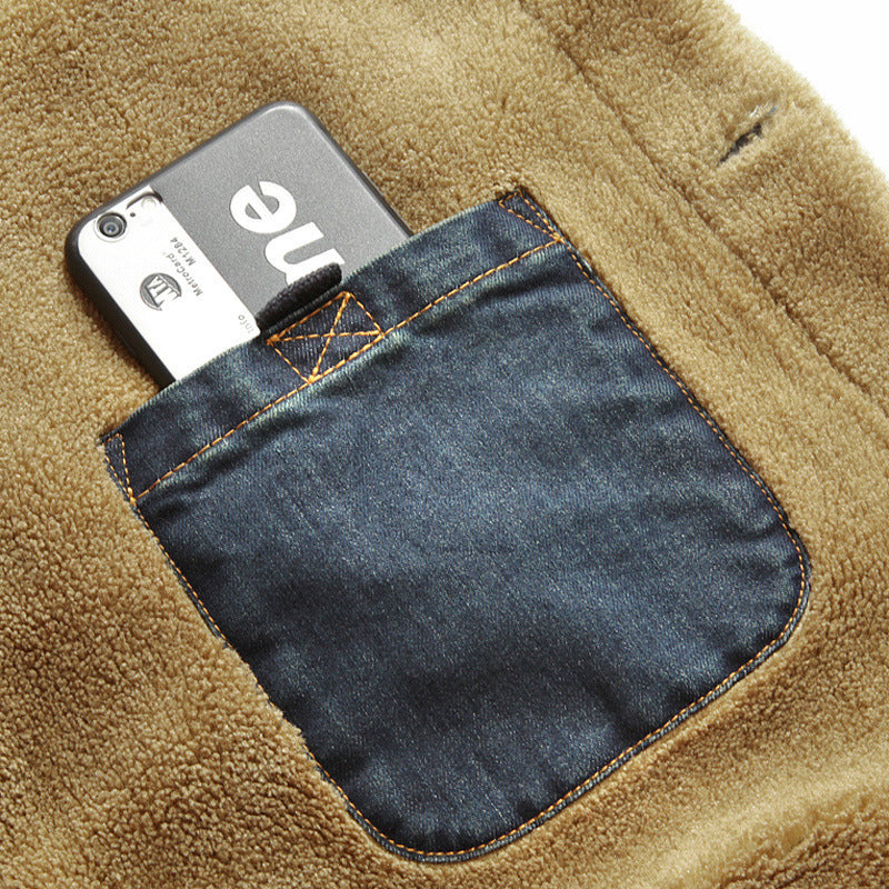 Denim Jacket Men's Denim Jacket Style Plus Size Plus Velvet Coat Cotton Coat
