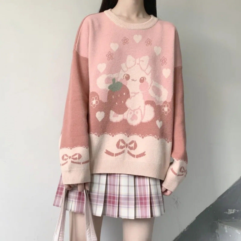 College Style Sweater Female Student Round Neck Pullover
