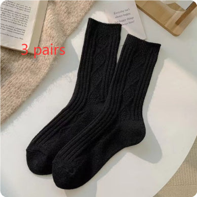 Women's Fashion Rhombus Wool Socks