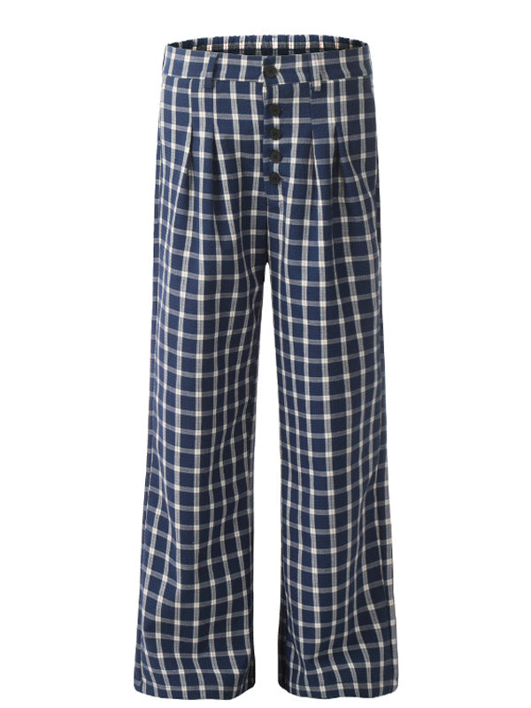 Women's Plaid Fashion Straight Loose Pants