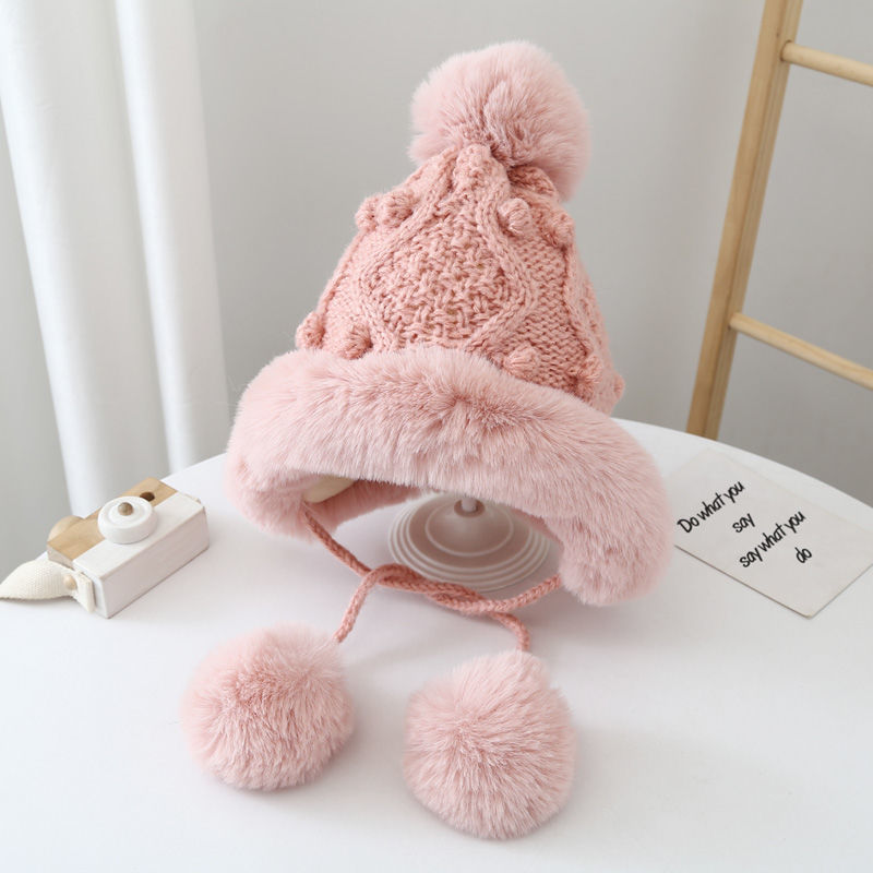 Winter Knitted Ear Protection Wool Hat Parent-child Style