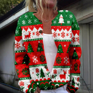 Trade 3D Digitalprint Cardigan Sweater
