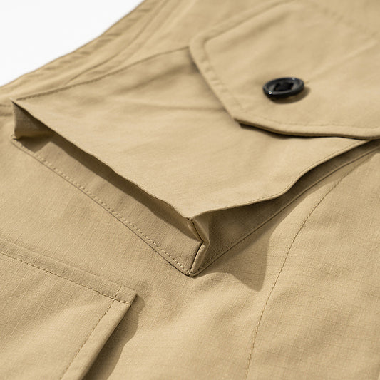 Fashion Japanese Workwear Vest With Multiple Pockets